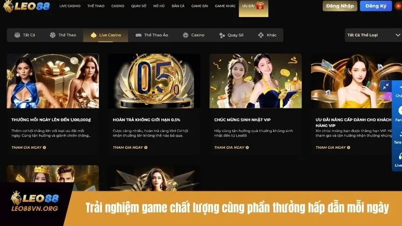 Trải nghiệm game chất lượng cùng phần thưởng hấp dẫn mỗi ngày
