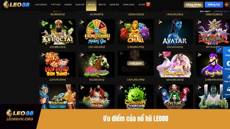 Ưu điểm của nổ hũ LEO88