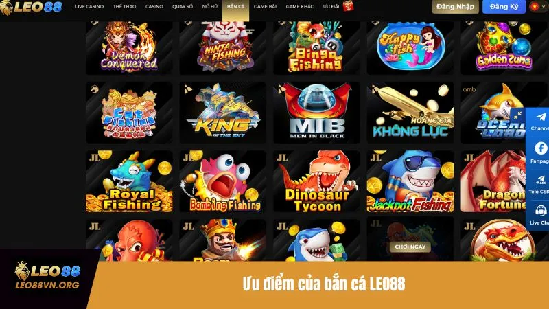 Ưu điểm của bắn cá LEO88