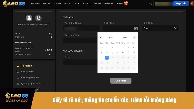 Giấy tờ rõ nét, thông tin chuẩn xác, tránh lỗi không đáng