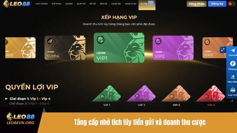 Tăng cấp nhờ tích lũy tiền gửi và doanh thu cược